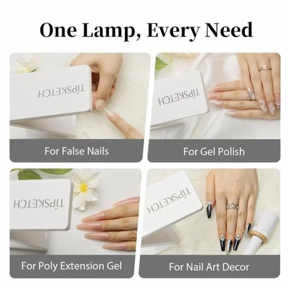 UV Nail Lamp LED 18W Fast Curing Gel Polish Manicure Dual Timer Type C